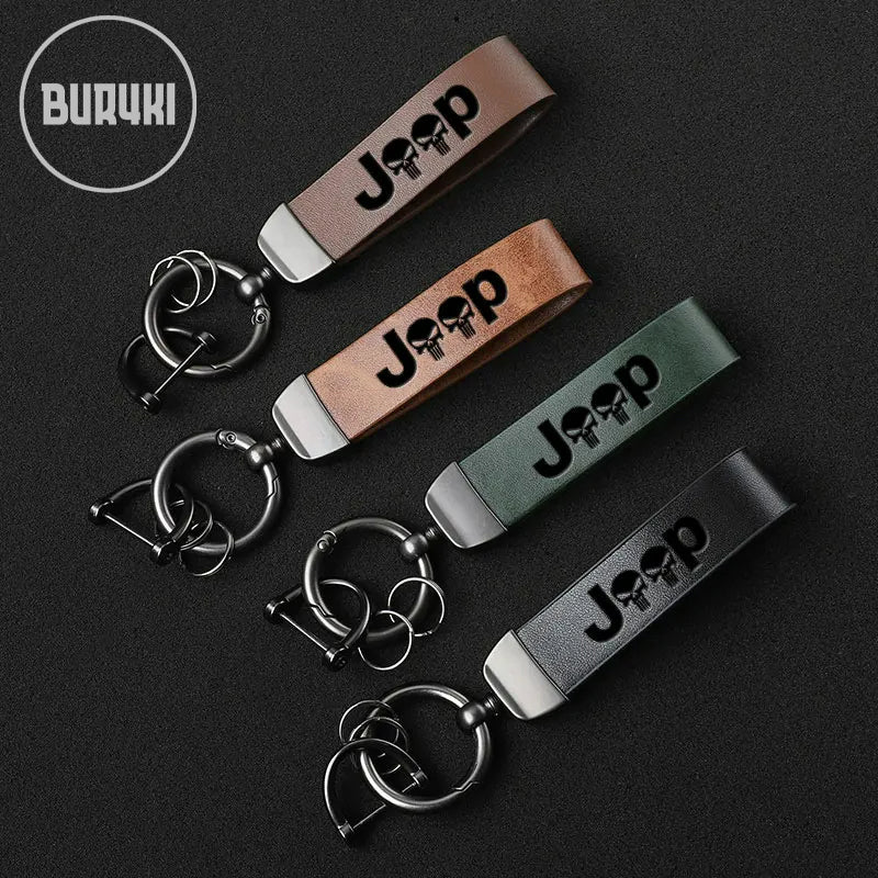Jeep Leather Keychain