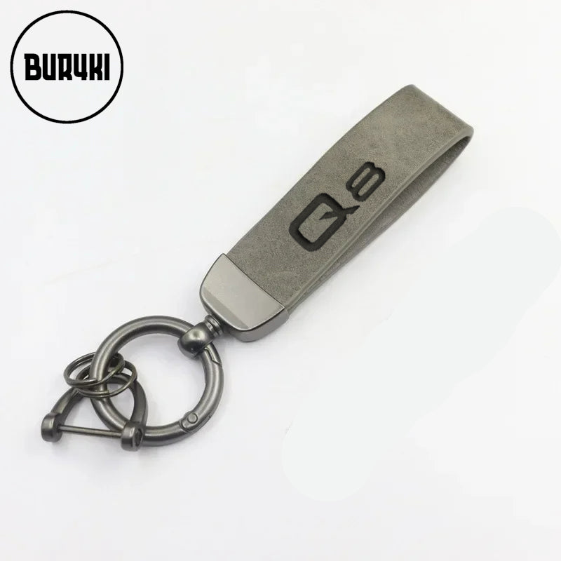 Audi Q8 Leather Keychain