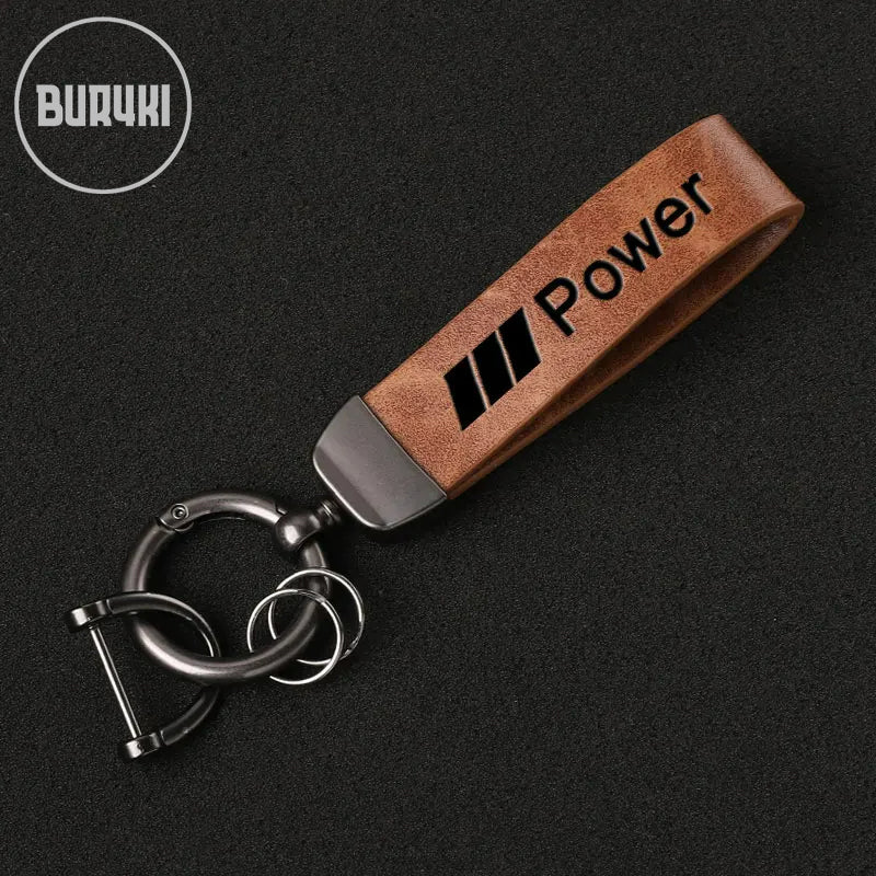 BMW MPower Leather Keychain