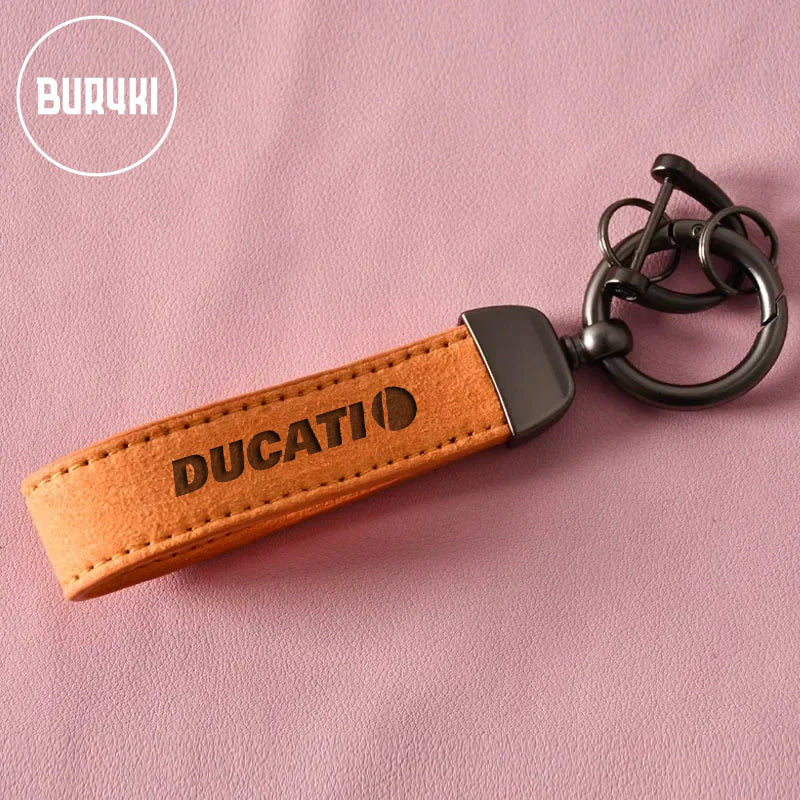 Ducati Leather Keychain