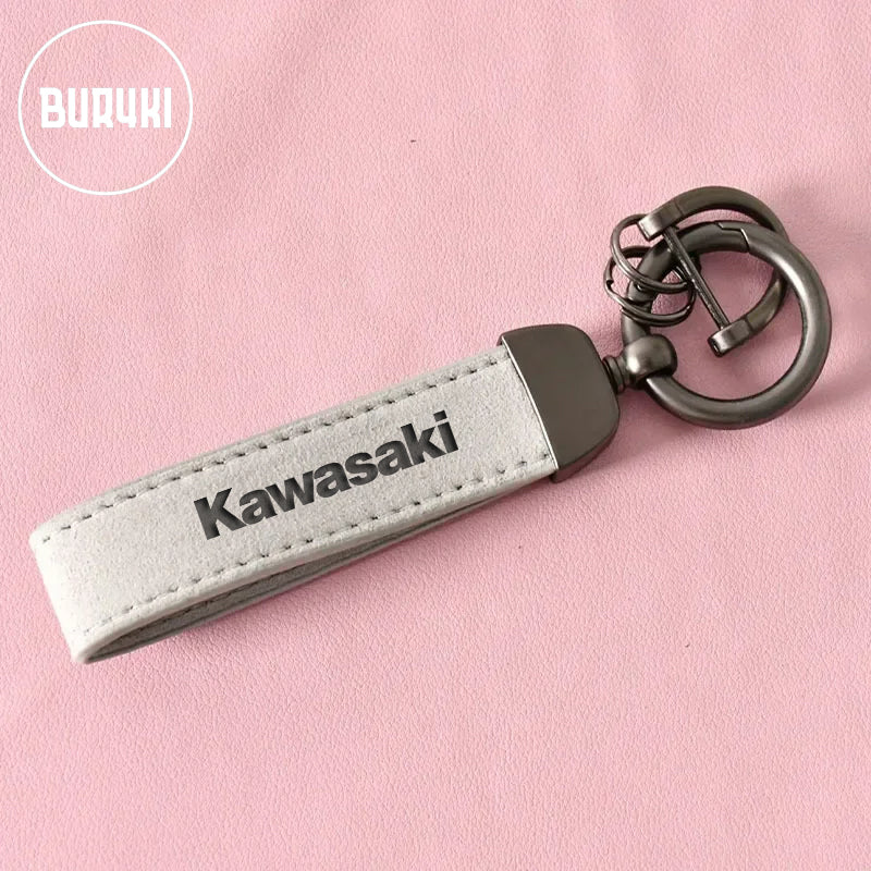 Kawasaki Leather Keychain