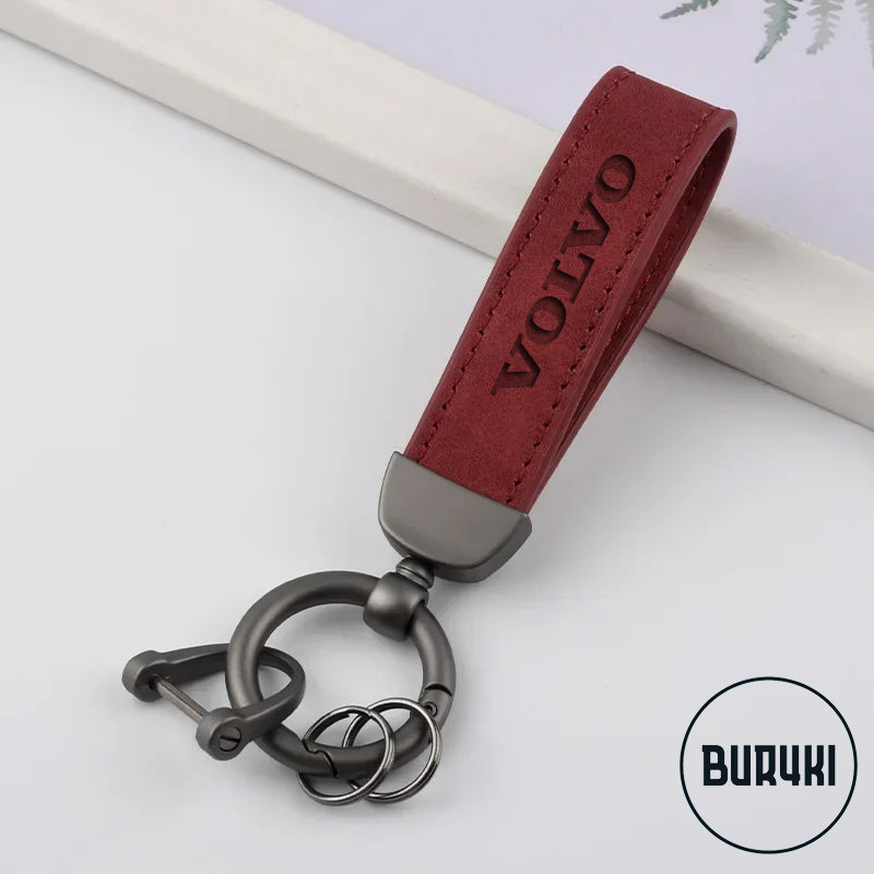 Volvo Leather Keychain