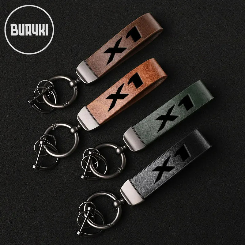 BMW X1 Leather Keychain