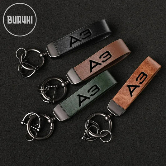 Audi A3 Leather Keychain
