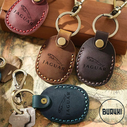Jaguar Leather Keychain