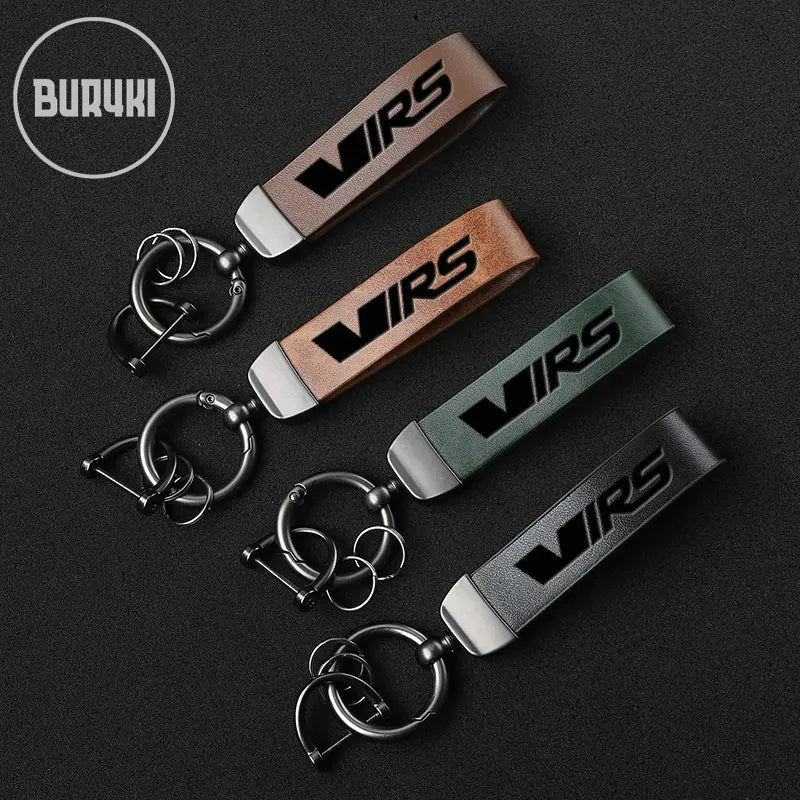 Škoda RS Leather Keychain