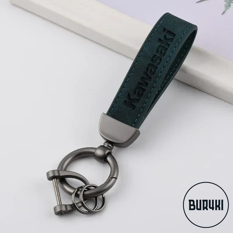 Kawasaki Leather Keychain