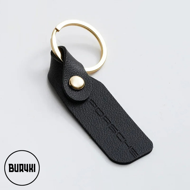 Porsche Leather Keychain