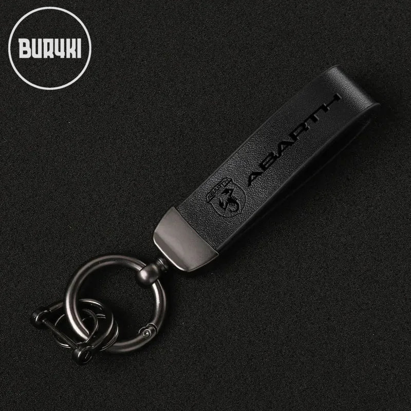 Fiat Abarth Leather Keychain