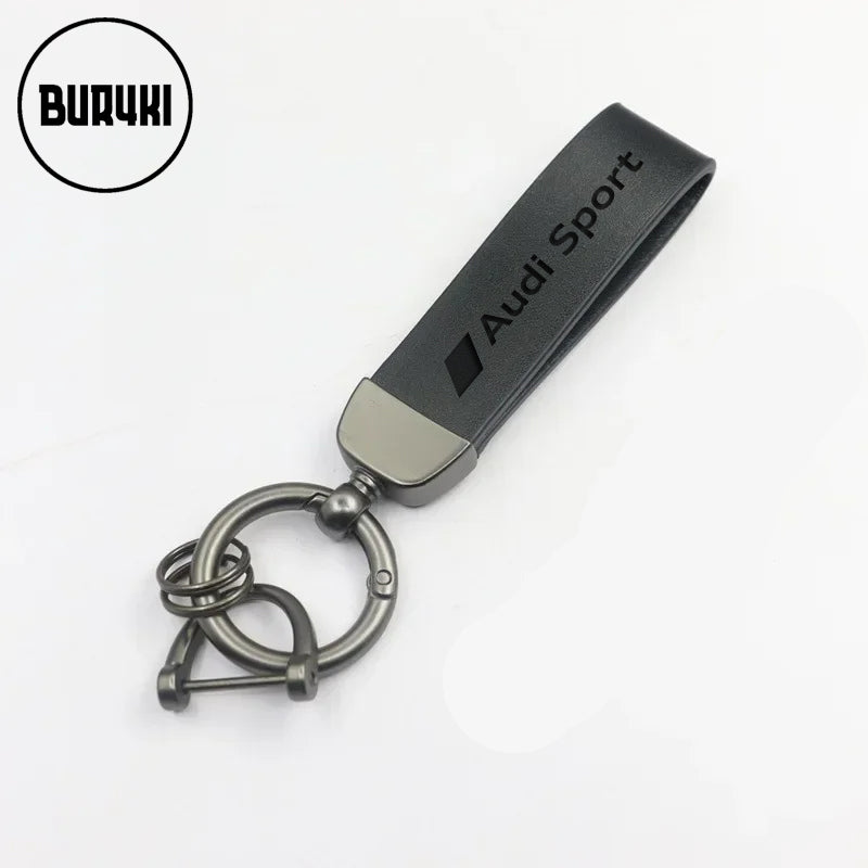 Audi Sport Leather Keychain