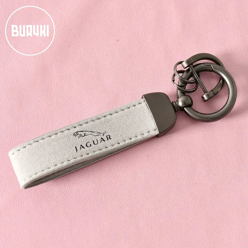 Jaguar Leather Keychain