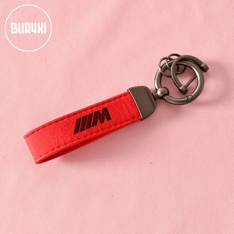 BMW M Power Leather Keychain