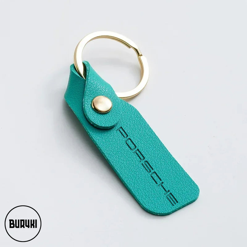 Porsche Leather Keychain