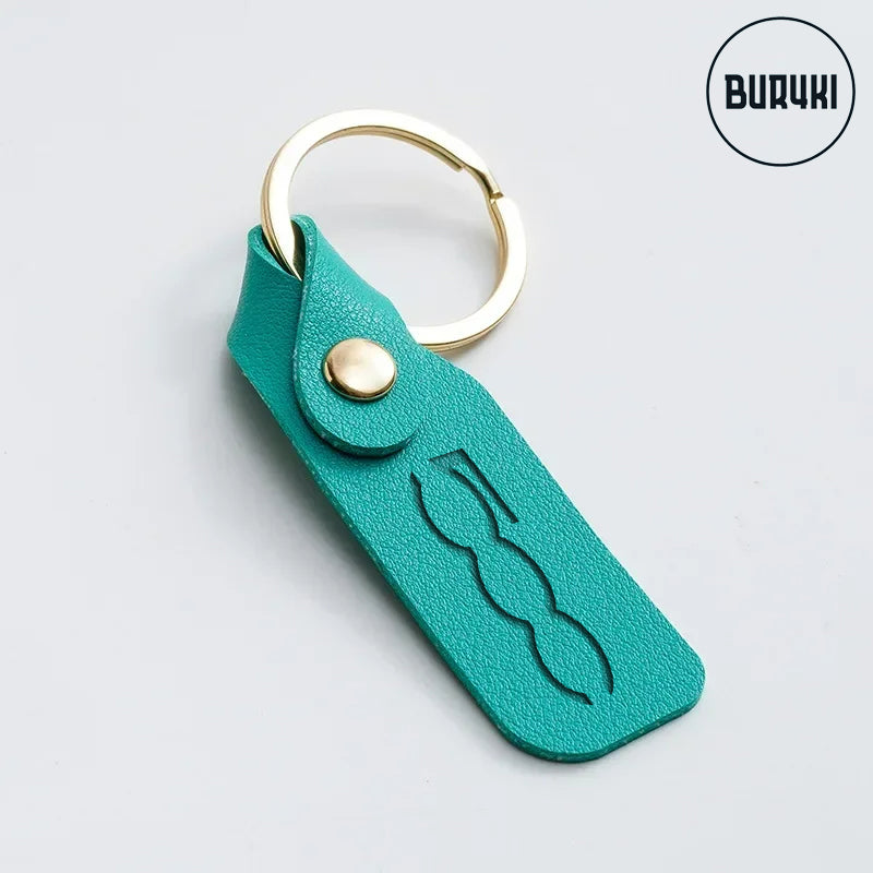 Fiat 500 Leather Keychain
