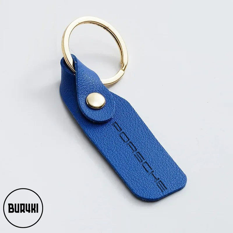 Porsche Leather Keychain