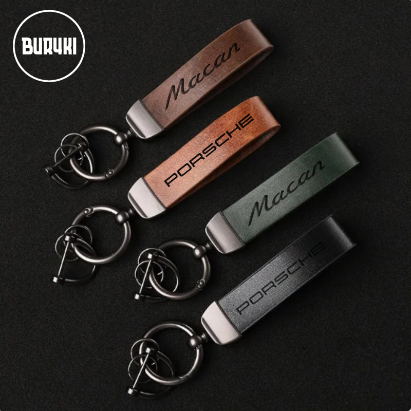 Porsche Macan Leather Keychain