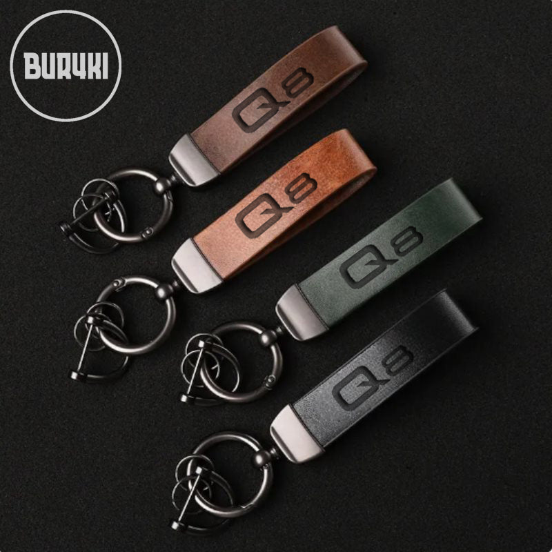 Audi Q8 Leather Keychain