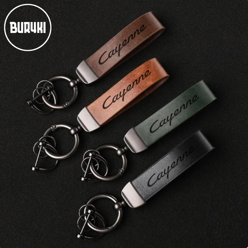 Porsche Cayenne Leather Keychain