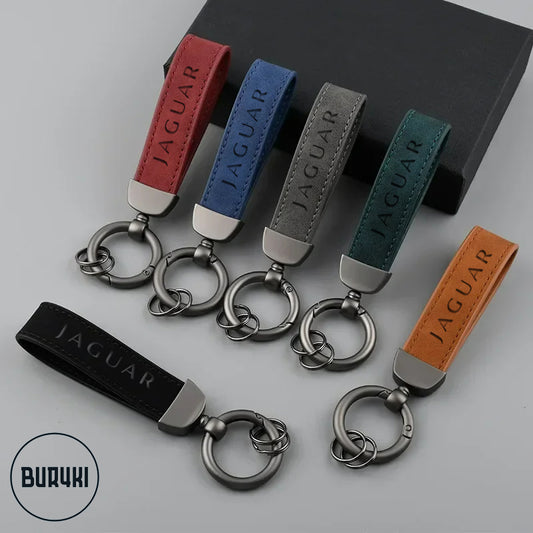 Jaguar Leather Keychain