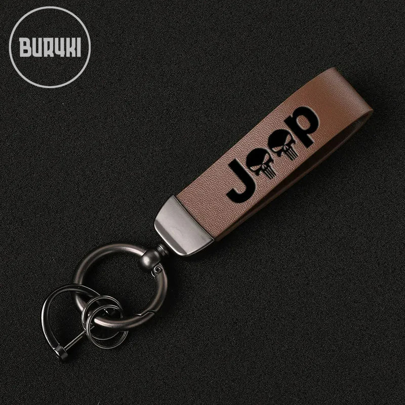 Jeep Leather Keychain