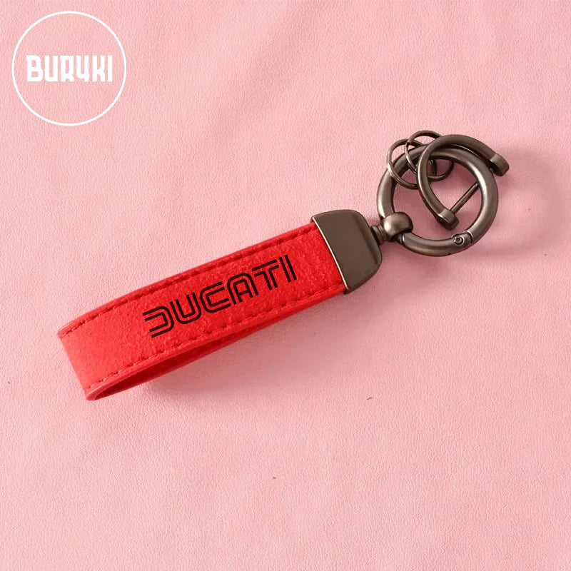 Ducati Leather Keychain
