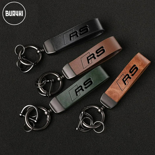 Audi RS Leather Keychain