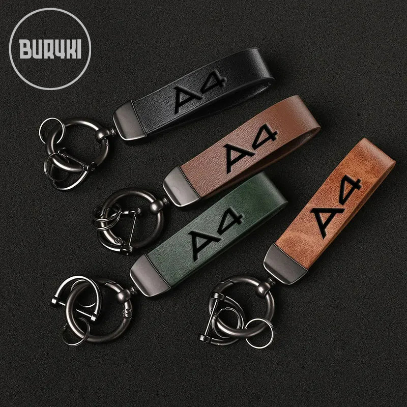 Audi A4 Leather Keychain