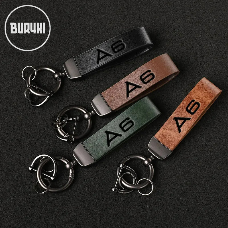 Audi A6 Leather Keychain
