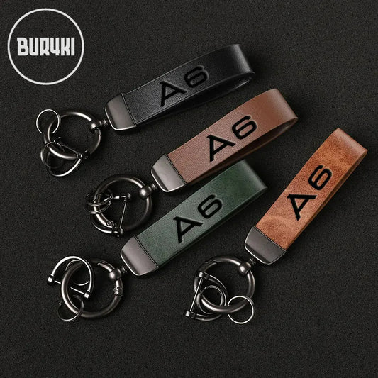 Audi A6 Leather Keychain