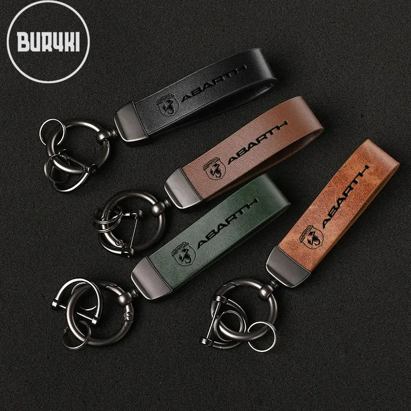 Fiat Abarth Leather Keychain