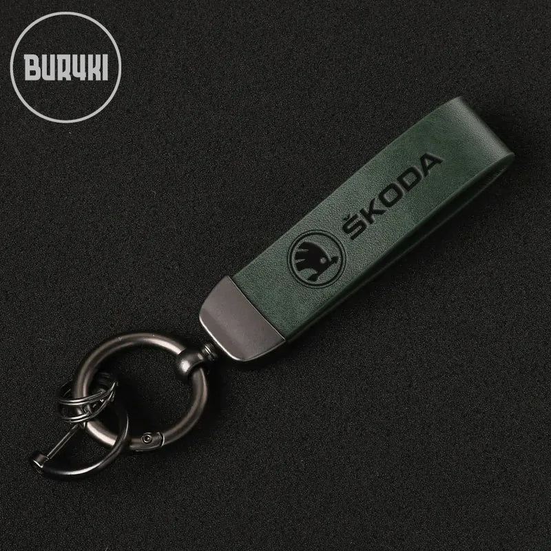 Škoda Leather Keychain
