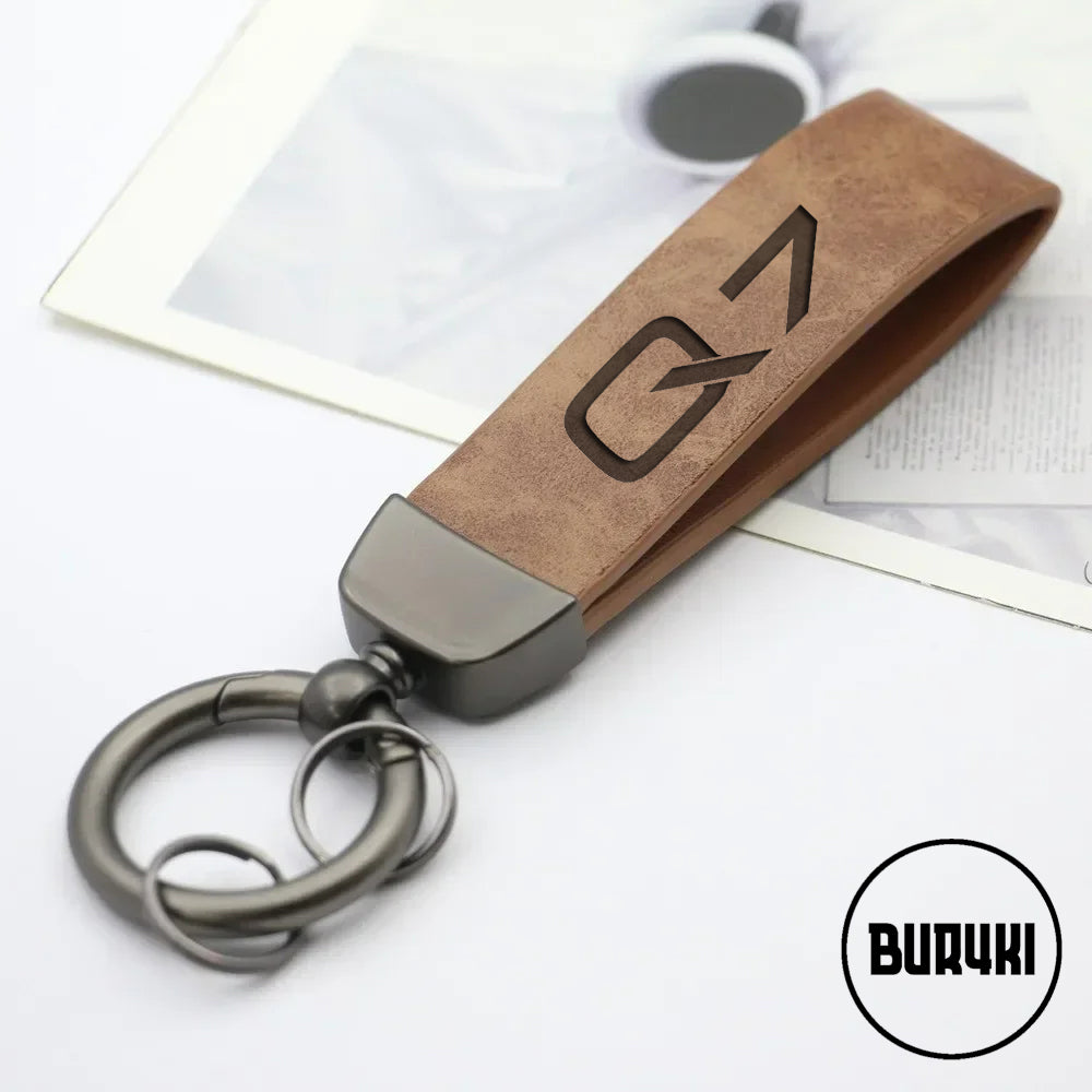 Audi Q7 Leather Keychain