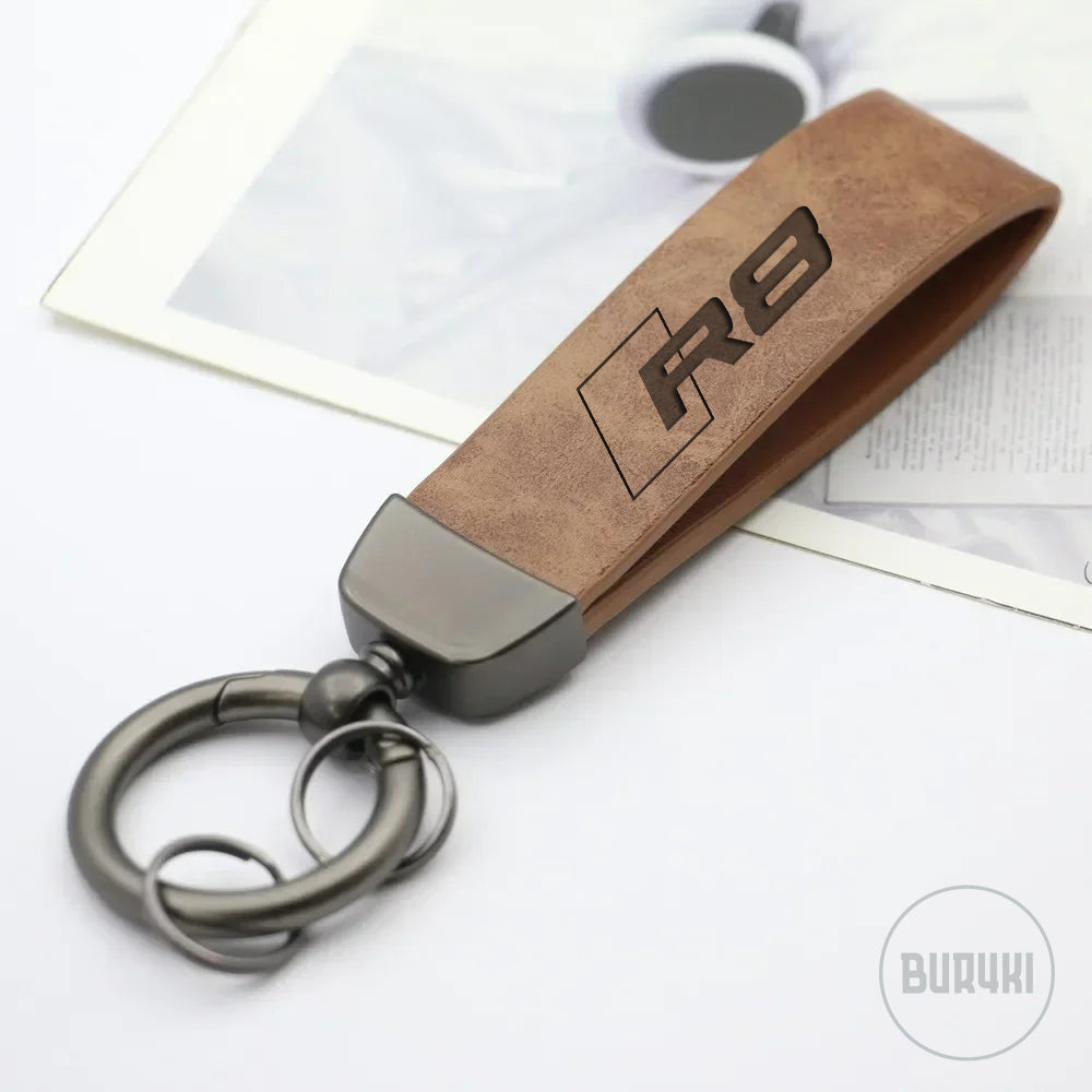 Audi R8 Leather Keychain