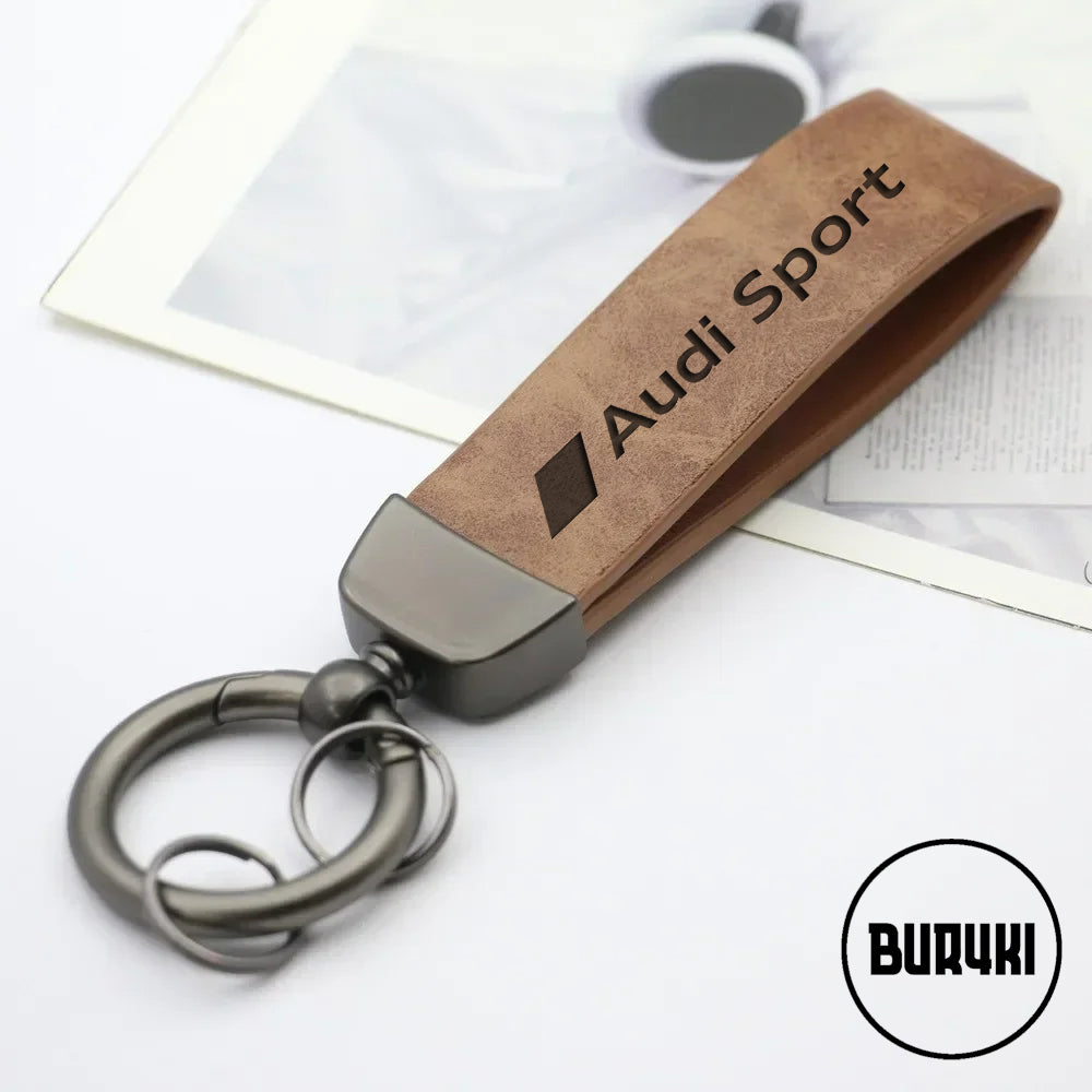 Audi Sport Leather Keychain