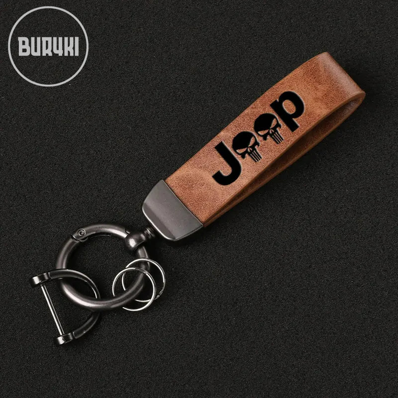 Jeep Leather Keychain