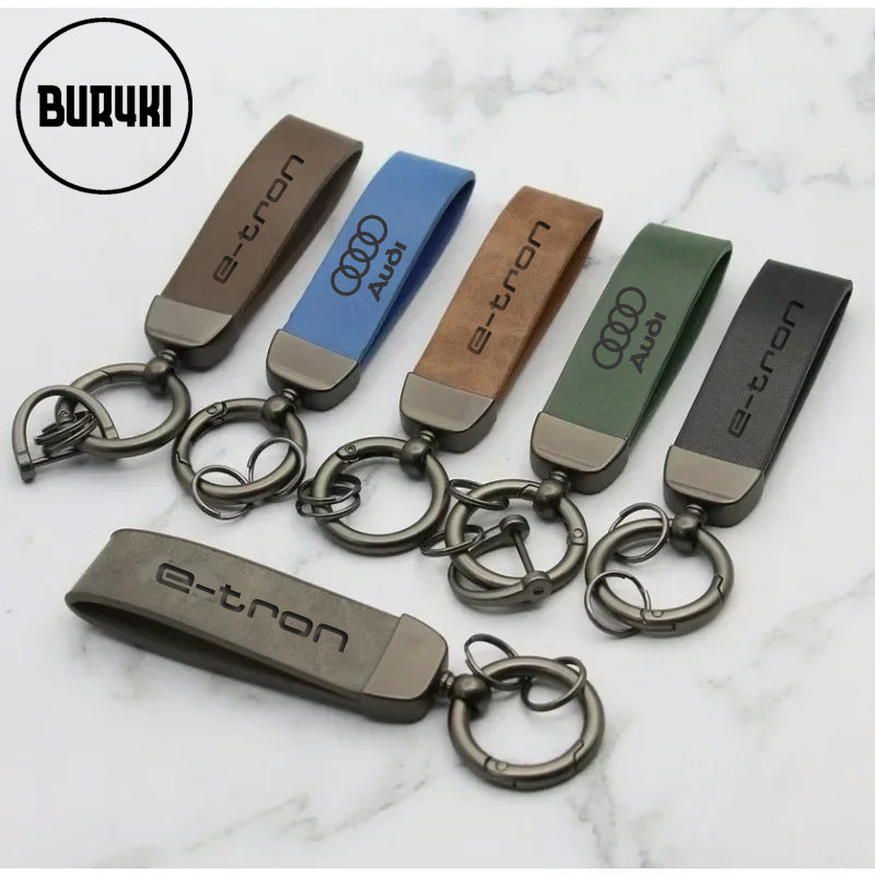 Audi e-tron Leather Keychain