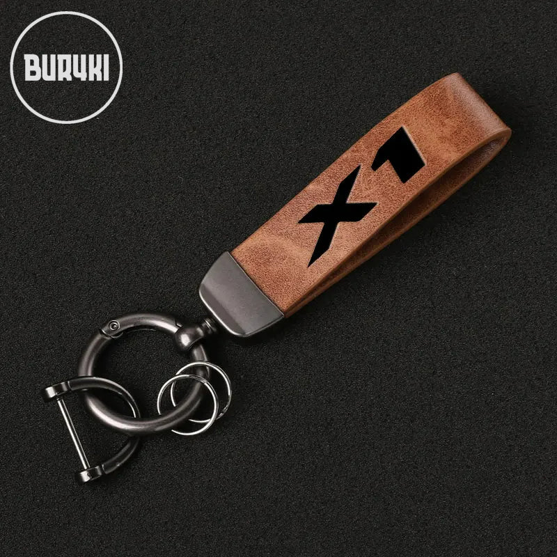 BMW X1 Leather Keychain