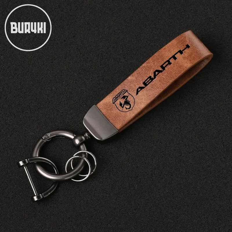 Fiat Abarth Leather Keychain