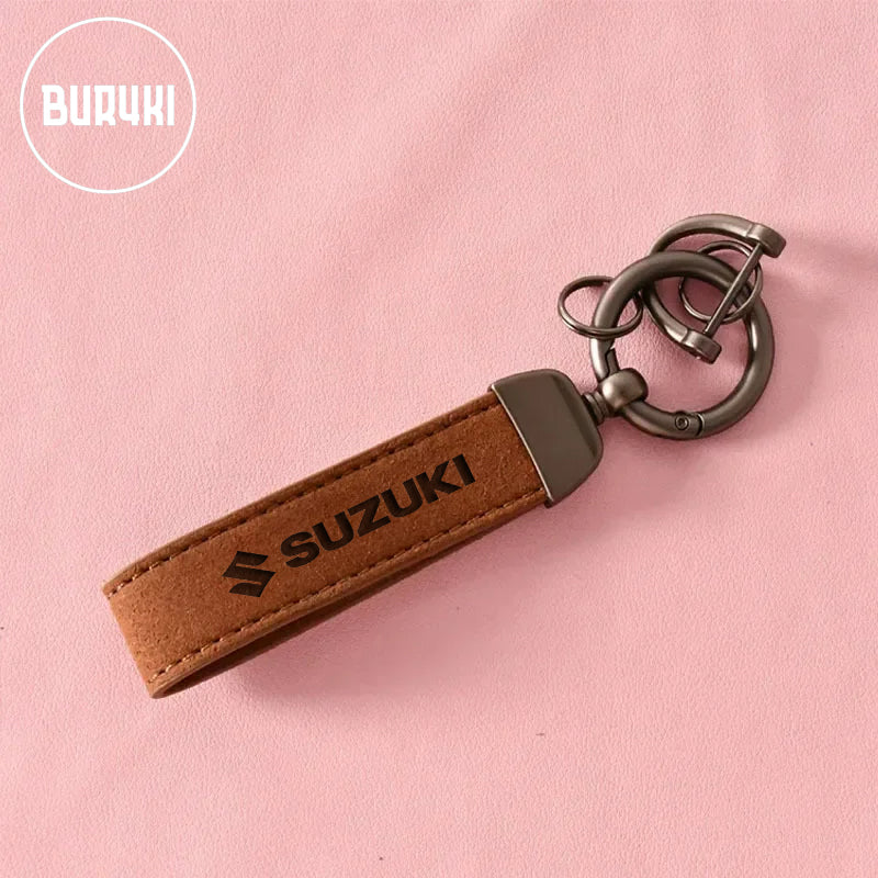 Suzuki Leather Keychain
