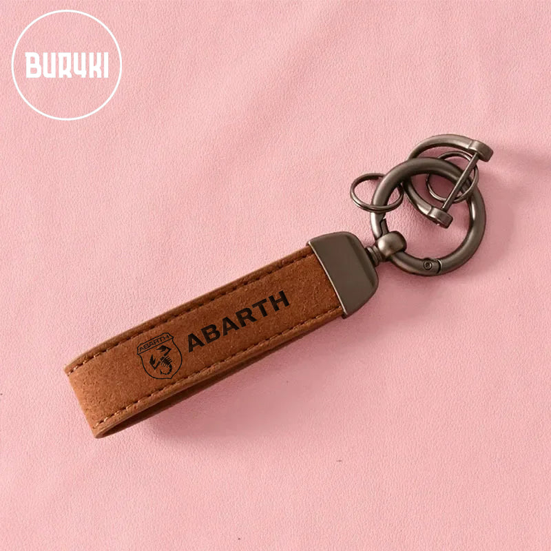 Fiat Abarth Leather Keychain