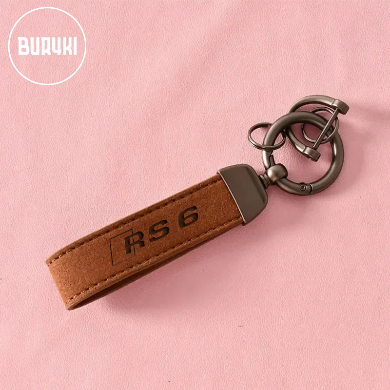 Audi RS6 Leather Keychain