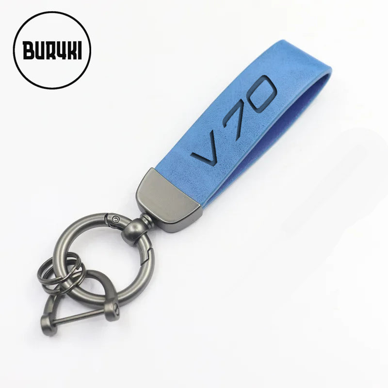 Volvo V70 Leather Keychain