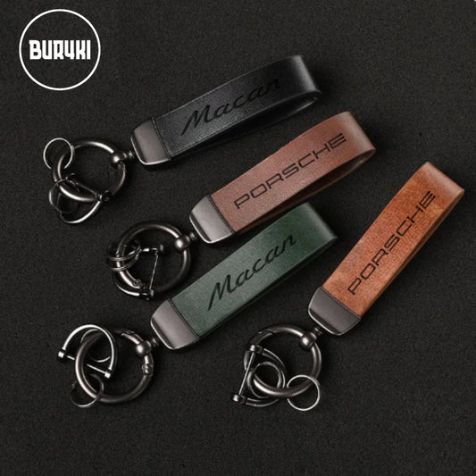 Porsche Macan Leather Keychain
