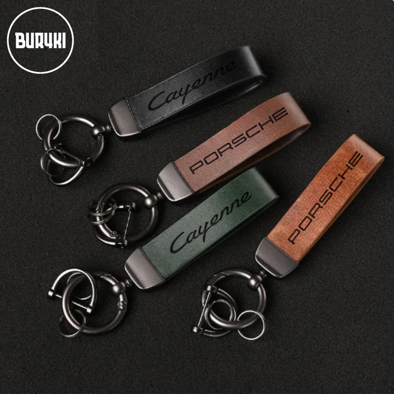 Porsche Cayenne Leather Keychain