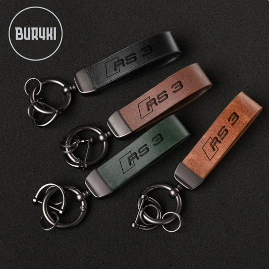 Audi RS3 Leather Keychain