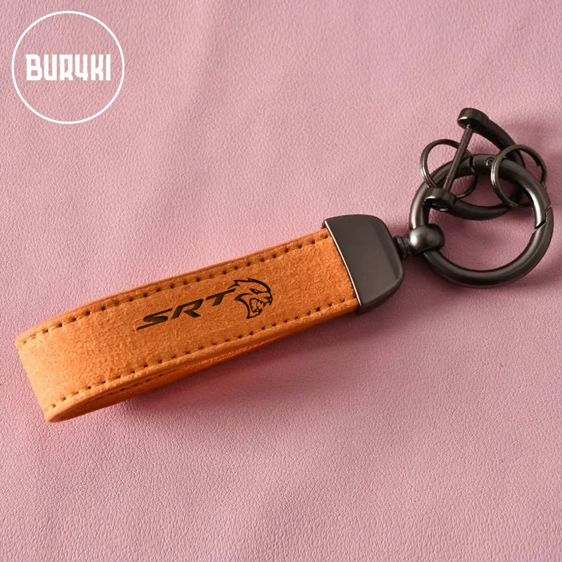Dodge SRT Leather Keychain