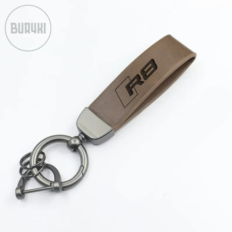 Audi R8 Leather Keychain