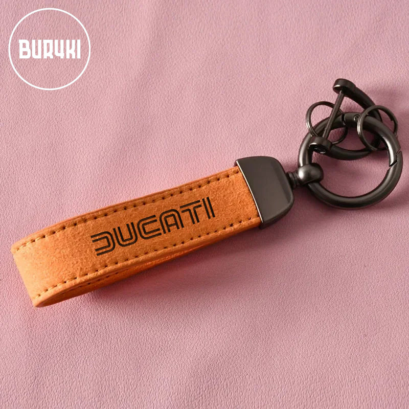 Ducati Leather Keychain