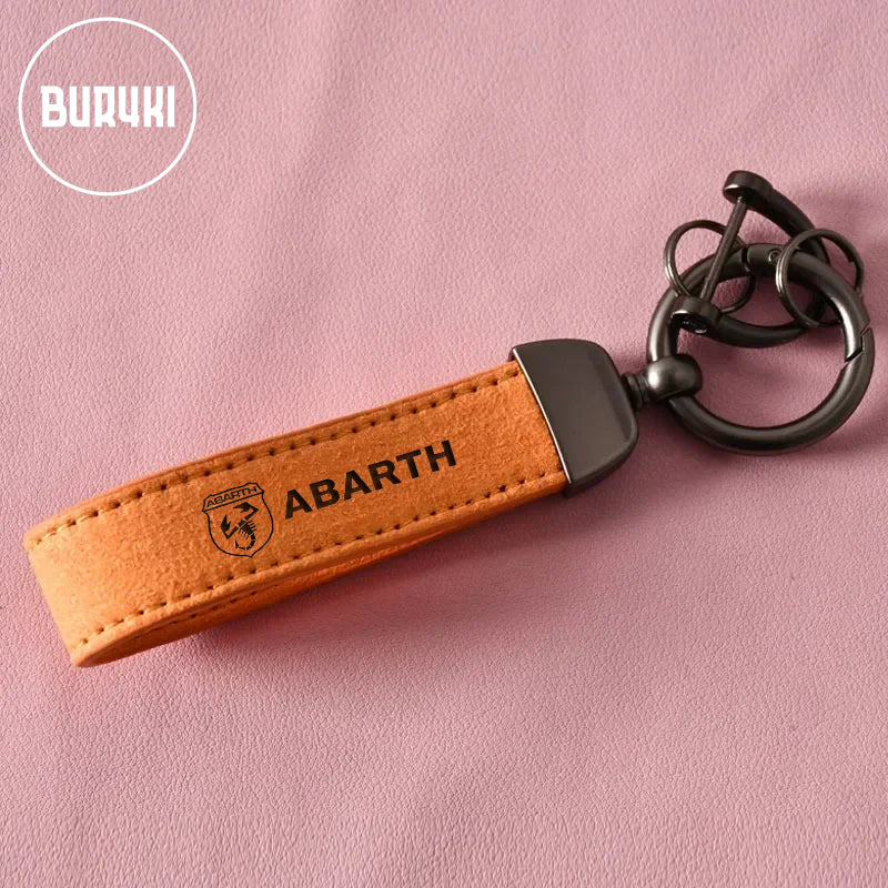 Fiat Abarth Leather Keychain