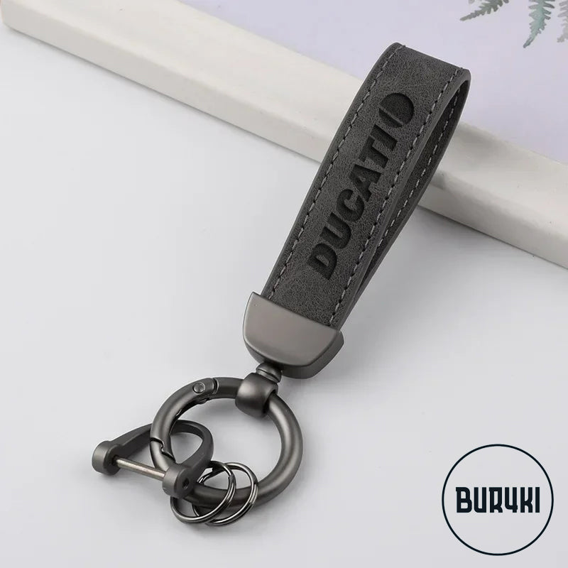 Ducati Leather Keychain